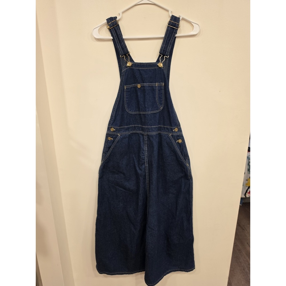 Vintage POINTER BRAND Denim Jumper Dress Overall Pinafore Made USA 90s Size 6